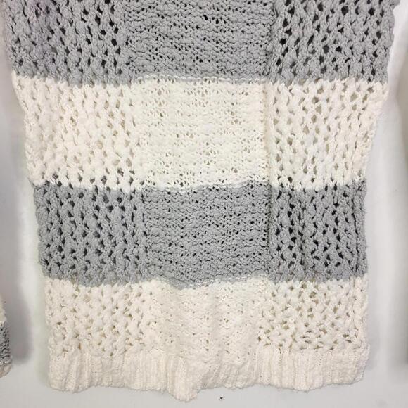 Aeropostale Sweater Womens Small Loose Knit V Neck Crochet Summer Colorblock Y2K - Picture 3 of 8